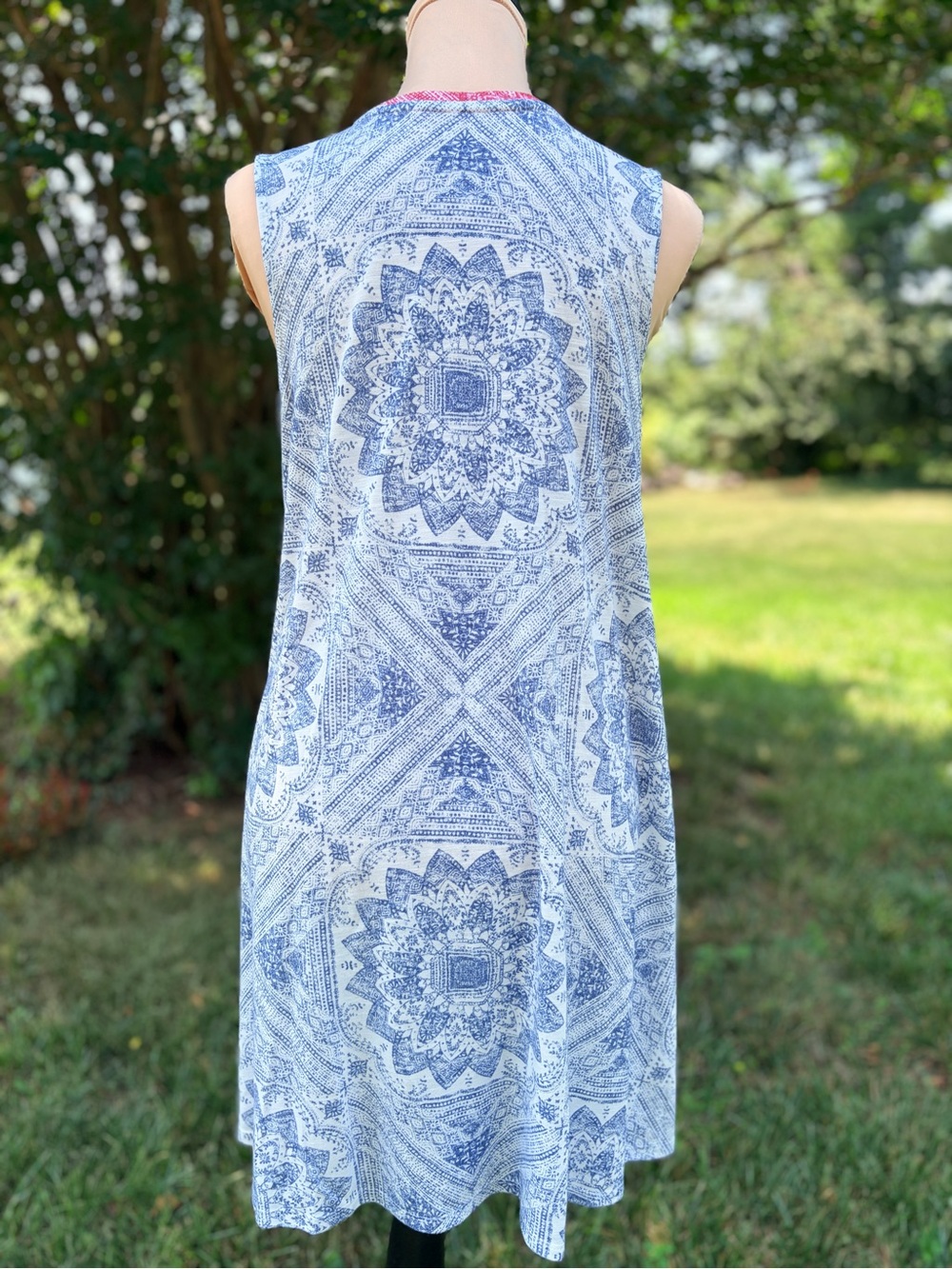 Sonoma Goods for Life MED Sleeveless Dress red white blue Americana summer sun - Picture 3 of 4